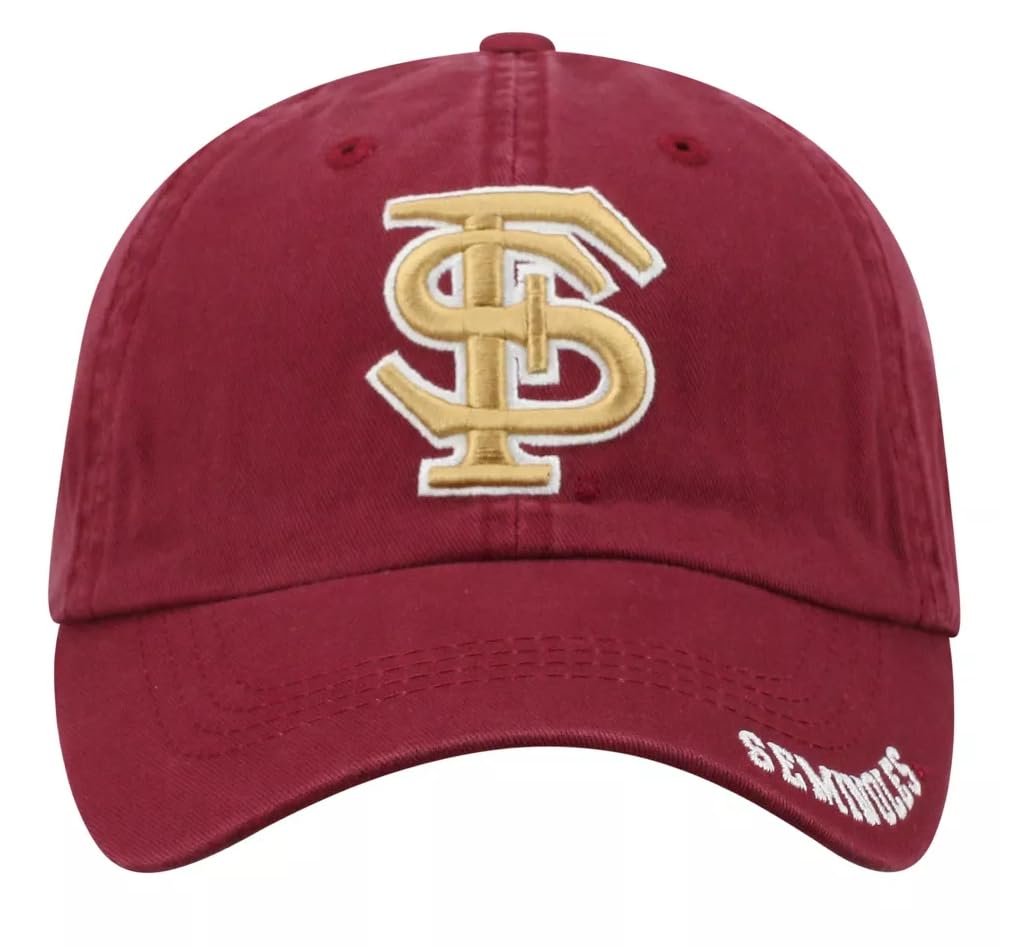 Florida State Seminoles Hat Relaxed Fit Style Garnet NCAA College Football Team University Cap New