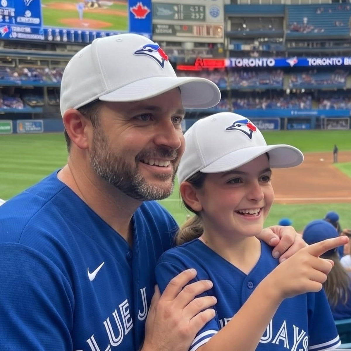 Toronto Blue Jays White MVP Hat Embroidered Baseball Cap for Boys and Girls