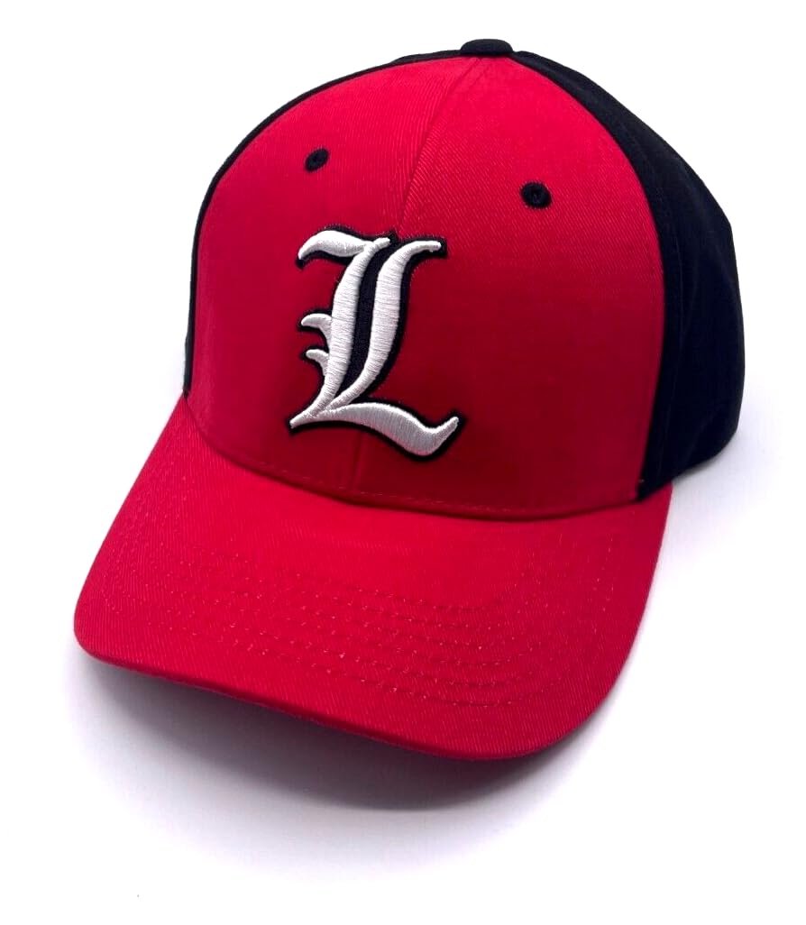 Officially Licensed University Louisville Classic Two-Tone Hat Adjustable Cardinals Team Logo Embroidered Cap