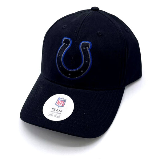 Indianapolis Colts Hat Solid Black MVP Structured Style NFL Football Team Logo Cap New