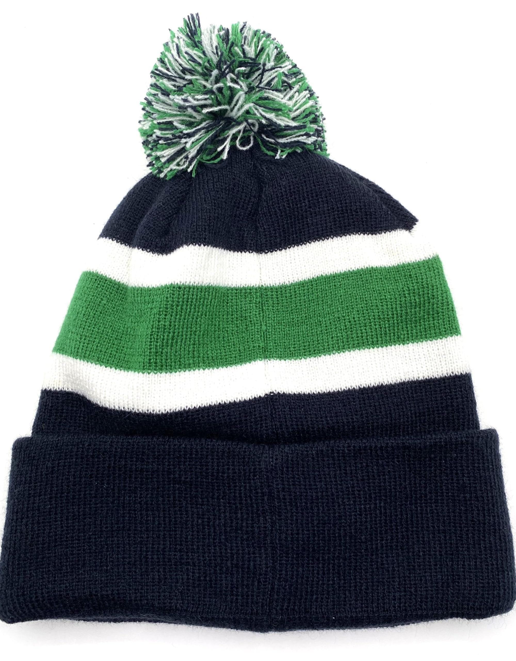 Notre Dame Fighting Irish Multicolor Knit Cuff Beanie with Pom, Embroidered ND Logo