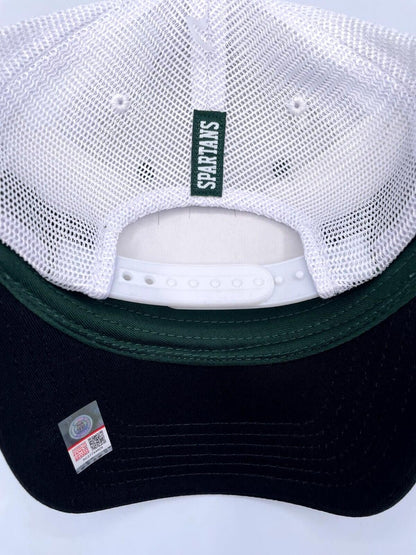 Michigan State Classic Two Tone Hat Adjustable Mesh Trucker Spartans Cap Multicolor