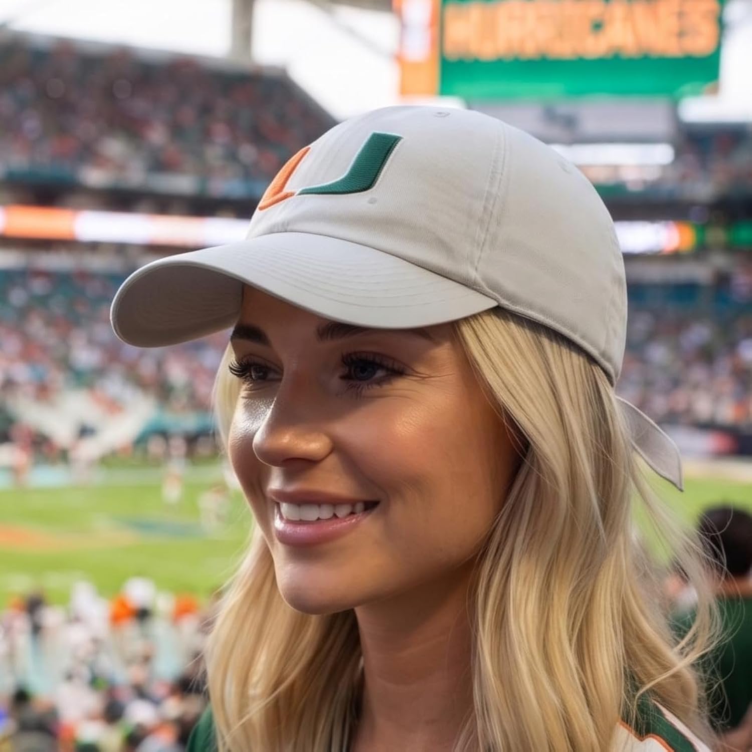 Officially Licensed University Of Miami Gray MVP Hat Classic Hurricanes Adjustable Structured Embroidered Sports Cap