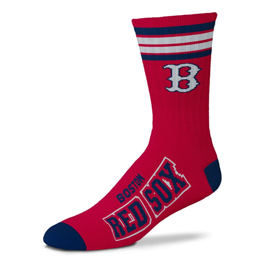 Boston Red Sox Youth / Kids Size Crew Socks Stripe MLB Baseball Team Logo New