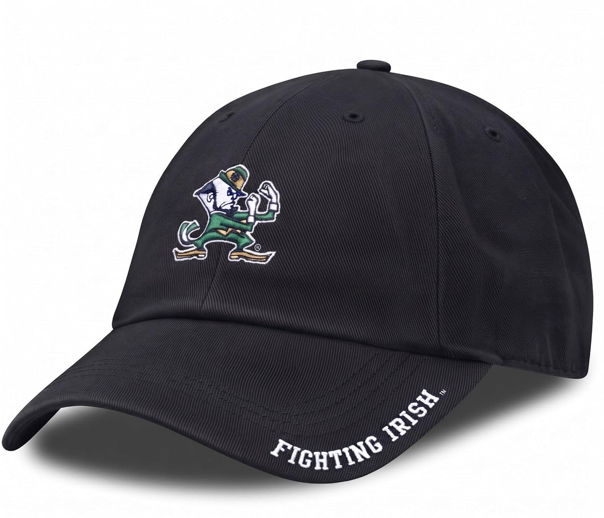 Notre Dame Relaxed Fit Black Captain Hat Embroidered Fighting Irish Cap