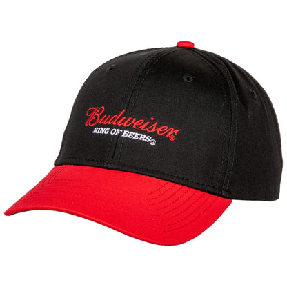 H Bar C Men's Direct Budweiser Logo Embroidered Ball Cap Black One Size