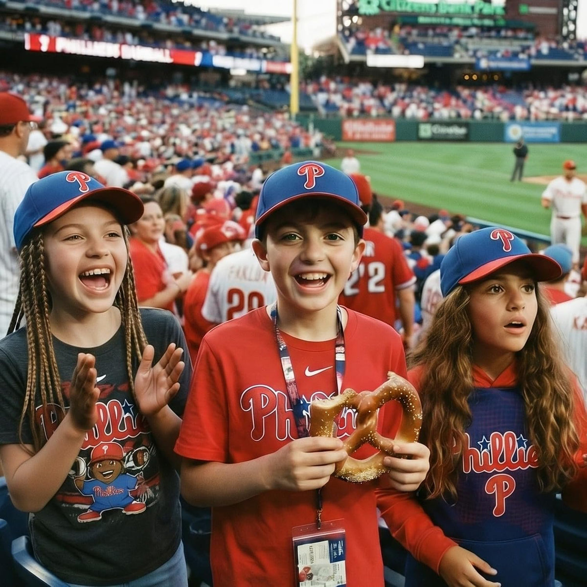 Philadelphia Phillies Youth Two-Tone MVP Hat with Red 'P Logo Cap, Unisex