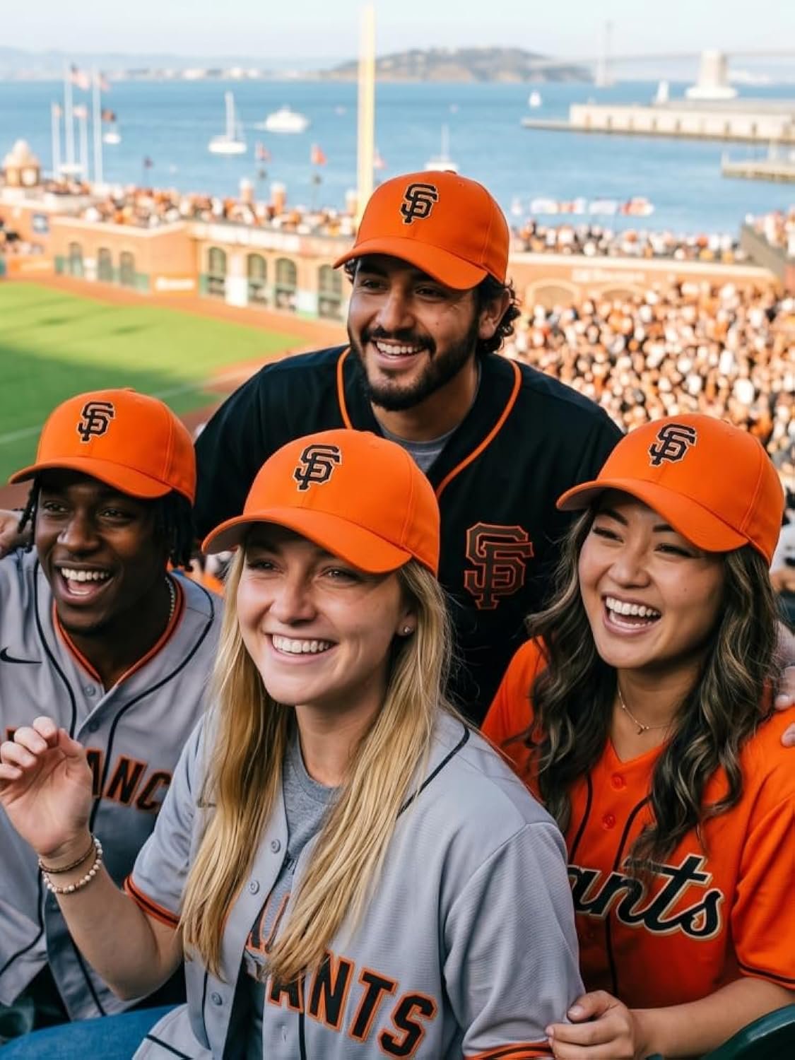 Officially Licensed San Francisco Giants Orange MVP Hat Classic Embroidered SF Logo Adjustable Structured Sports Cap