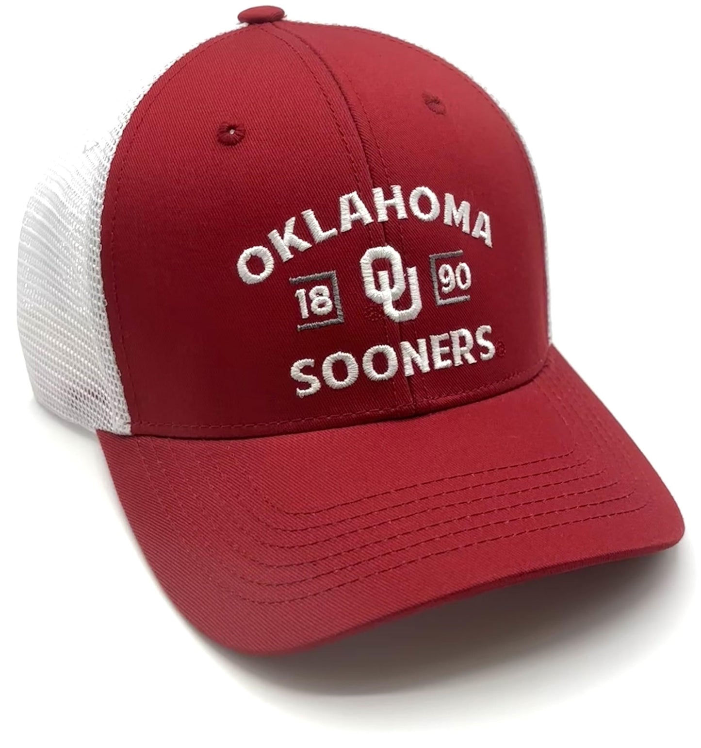 Officially Licensed Oklahoma University Hat Classic Mesh Trucker Adjustable Embroidered Two-Tone Snapback Cap Multicolor