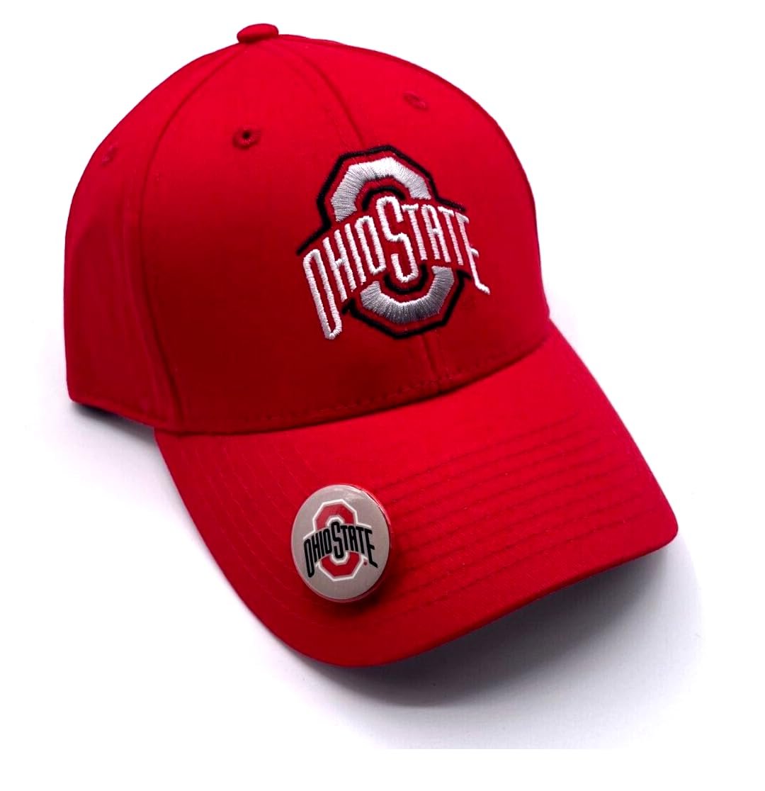 Officially Licensed Ohio State MVP Hat Adjustable Team Logo Embroidered Cap w/Pin (Gray)