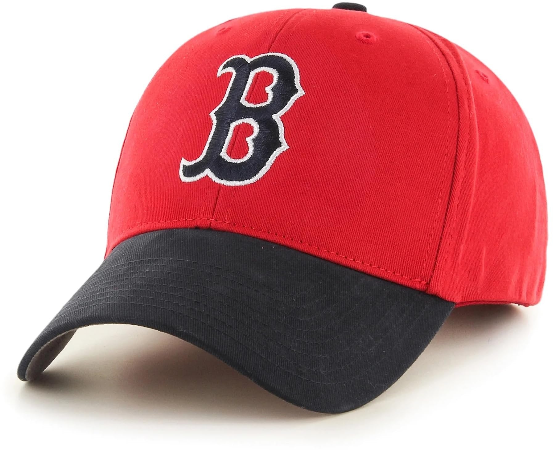 Officially Licensed Boston Youth Kids Baseball Hat Classic MVP Adjustable Embroidered Team Logo Structured Two-Tone Red/Navy Sox Cap