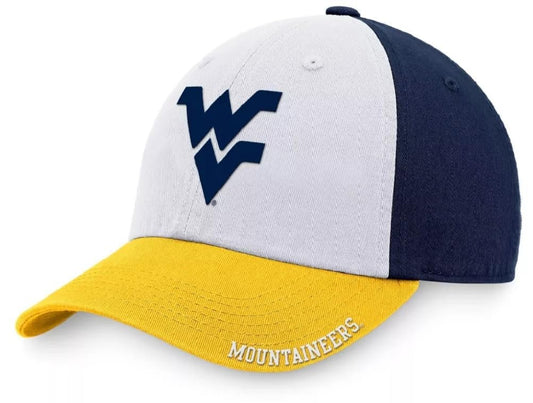 Officially Licensed West Virginia Hat Classic Relaxed Fit Adjustable University Team Logo Slouch Cap Multicolor