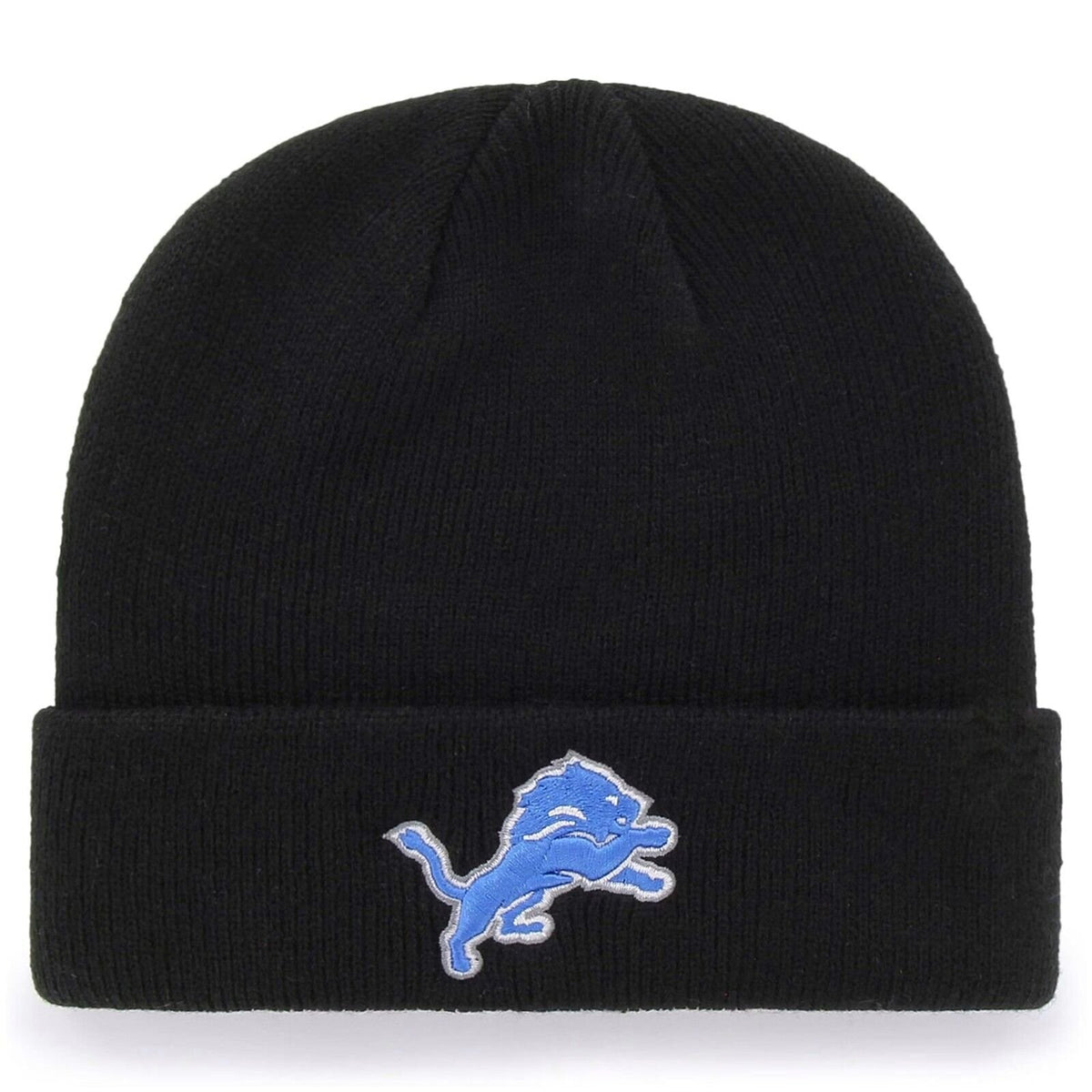 Detroit Lions Beanie Hat Black Authentic NFL Football Team Logo Knit Cuffed Cap New