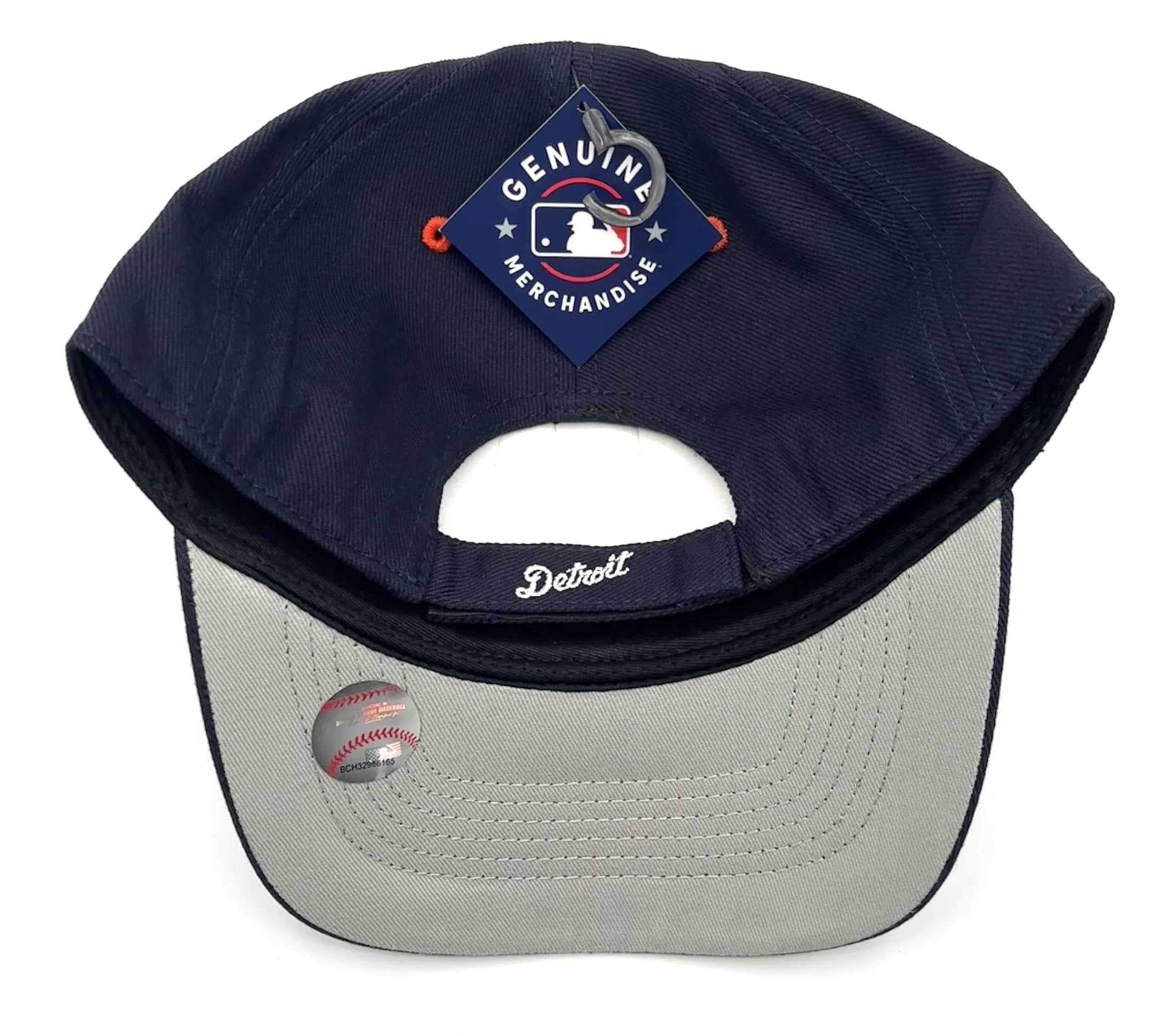 Officially Licensed Detroit Baseball Classic Edition Hat Classic Navy Blue Embroidered Team Logo Adjustable Structured MVP Cap