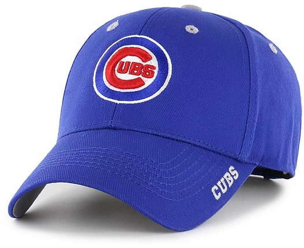 Officially Licensed Chicago Baseball Classic Edition Blue Hat Adjustable Cubs Team Logo Embroidered Structured MVP Cap