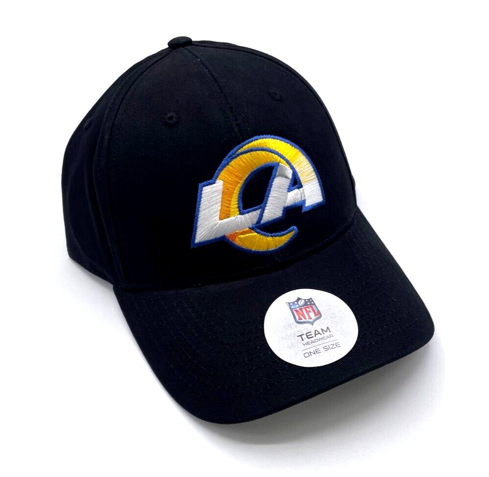 Los Angeles Rams Hat Black MVP LA Authentic NFL Football Team Logo Adjustable New Cap