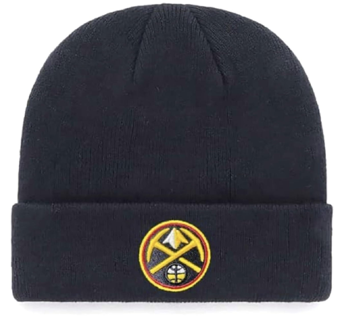 Officially Licensed Denver Basketball Navy Cuffed Knit Beanie Hat Classic Embroidered Team Logo Blue Cap Multicolor