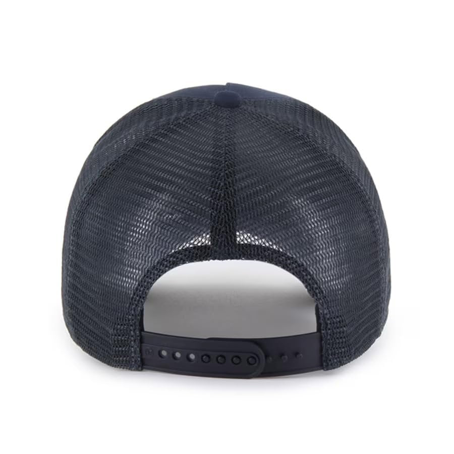 Officially Licensed Atlanta Baseball Navy/White Hat Classic Mesh Trucker Primary Team Logo Adjustable Embroidered Structured Blue Snapback Sports Cap