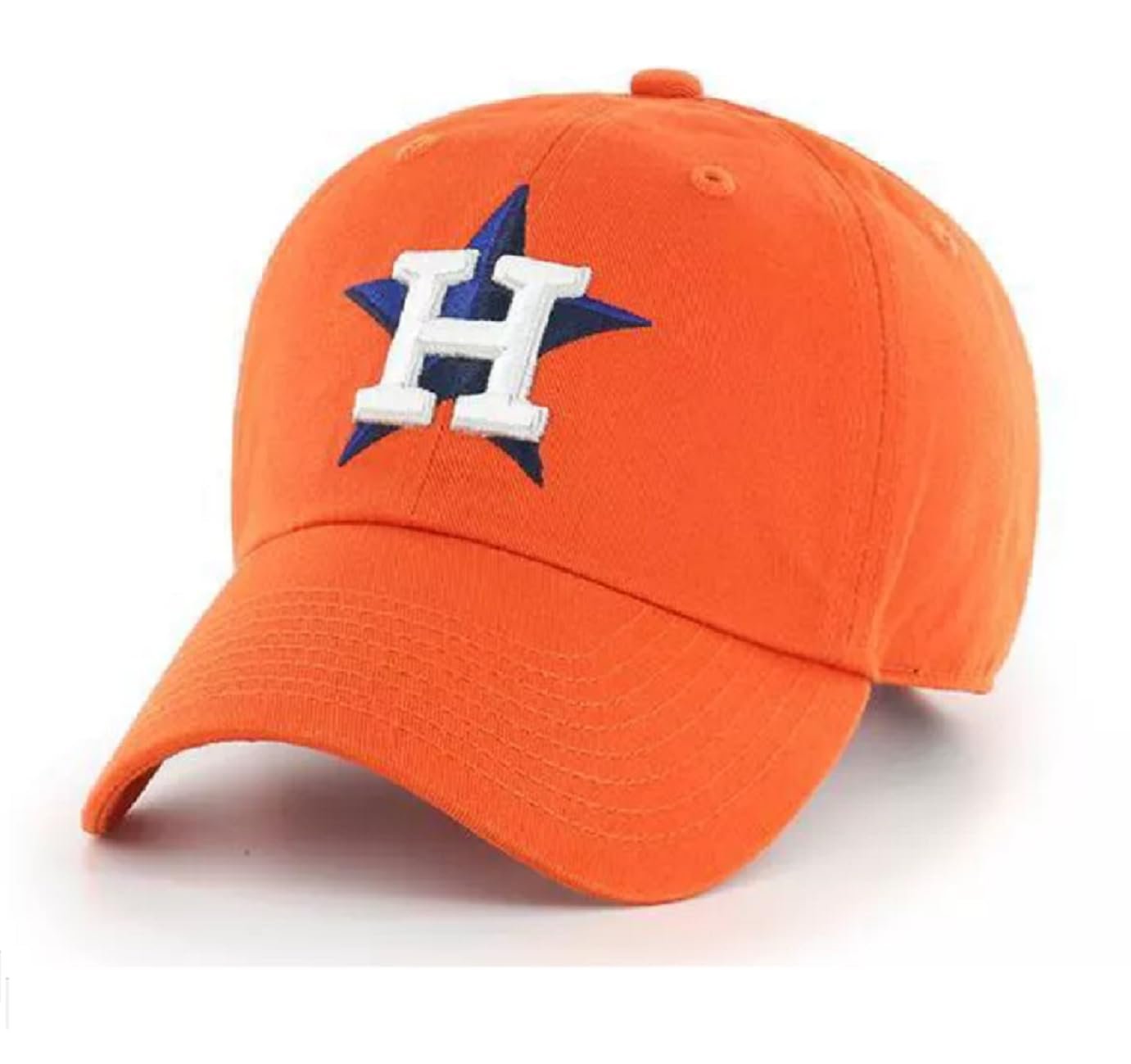 Officially Licensed Houston MVP Team Logo Hat Classic Adjustable Embroidered Structured Cap (Orange)