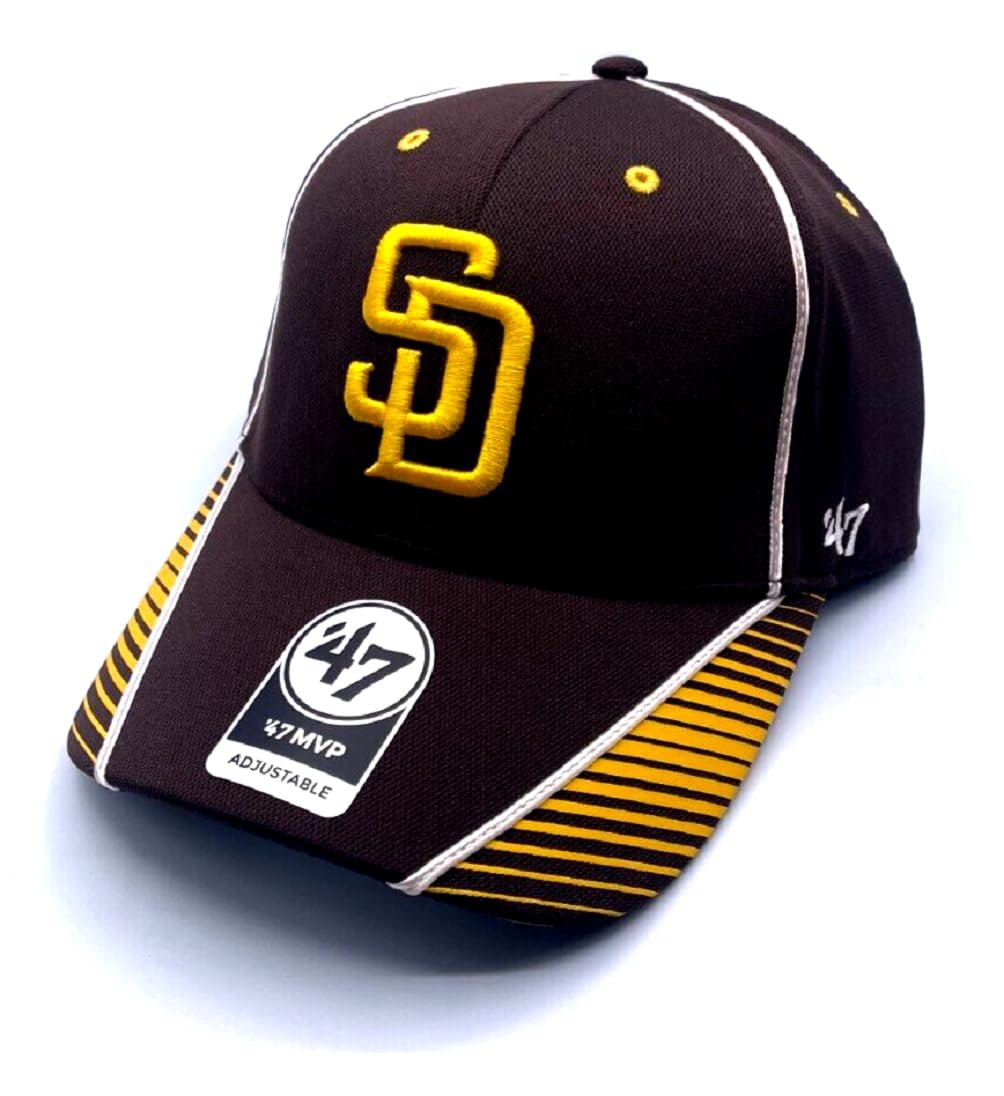 San Diego Classic Baseball Hat Padres Team Logo MVP Adjustable Cap (Multicolor)