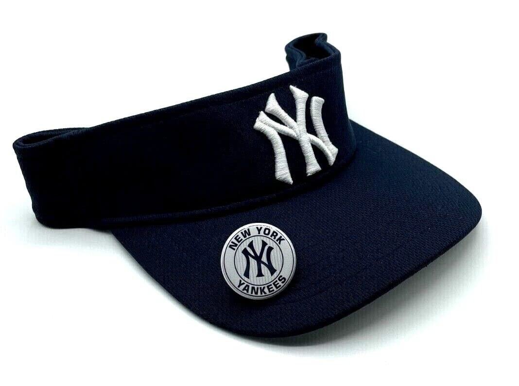 OC Sports Officially Licensed New York Visor MVP Adjustable Baseball Team Hat Blue, One Size