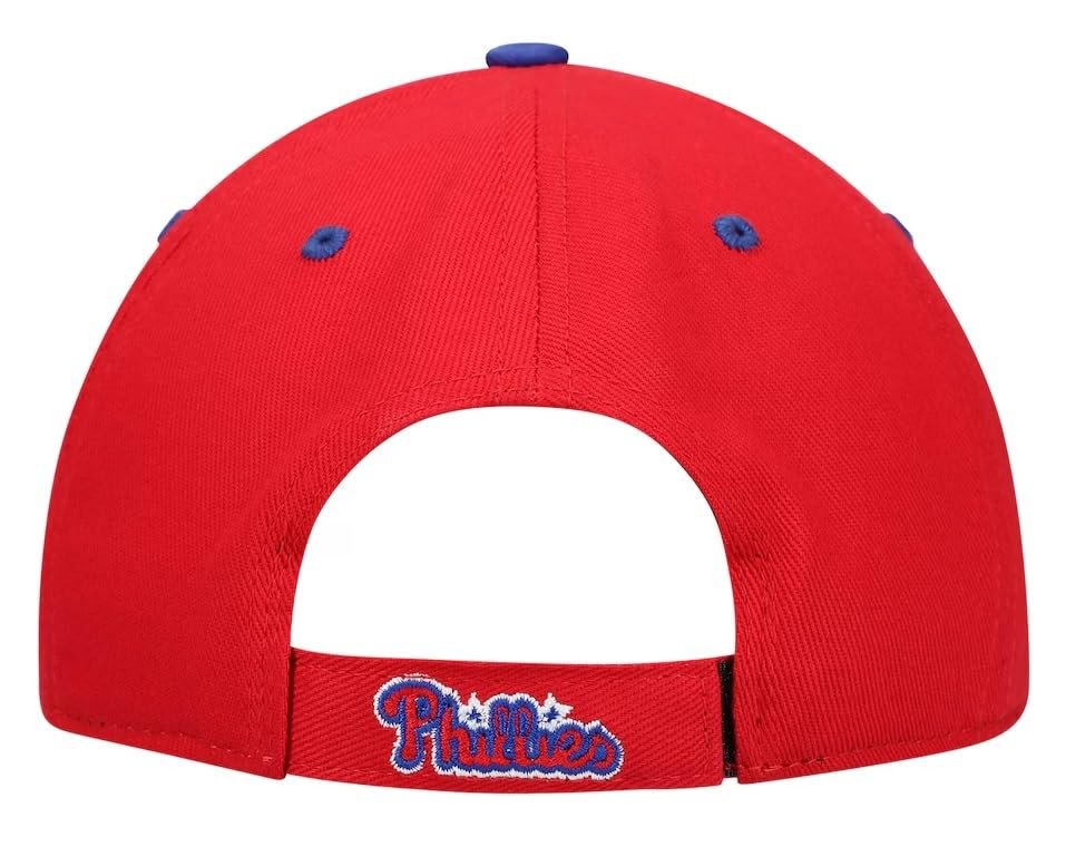 Officially Licensed Philadelphia Baseball Classic Edition Hat Adjustable Embroidered Team Logo Structured MVP Red Cap