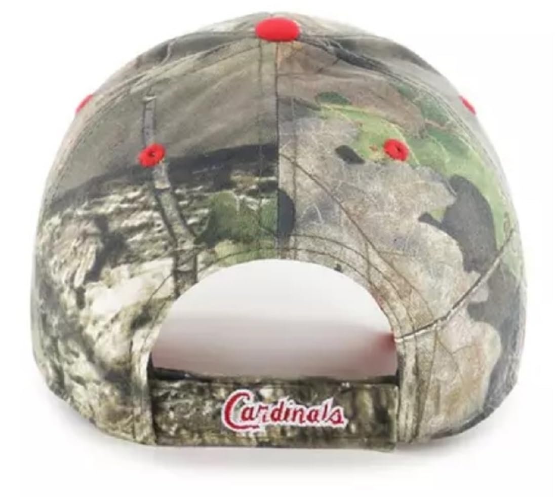 Officially Licensed St. Louis Baseball Camouflage Hat Classic Red/White Team Logo Adjustable MVP Structured Embroidered Cap