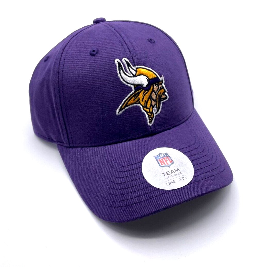 MINNESOTA VIKINGS PURPLE NFL FOOTBALL AUTHENTIC CLASSIC TEAM LOGO CAP NEW