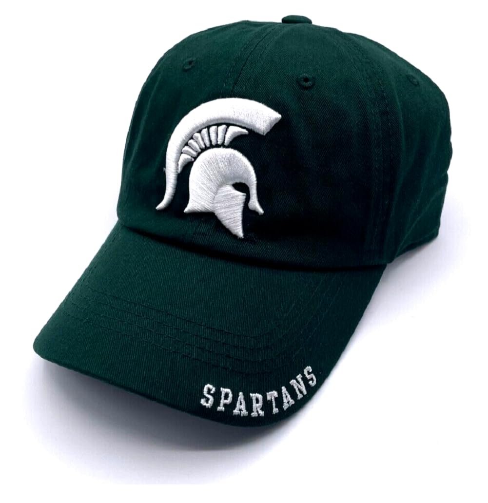 Michigan State Classic Edition Hat Relaxed Fit Adjustable Spartans Team Logo Cap (Green)