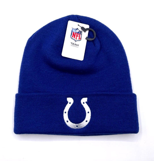 Indianapolis Colts Beanie Hat Solid Blue NFL Football Team Logo Knit Cuffed Cap New