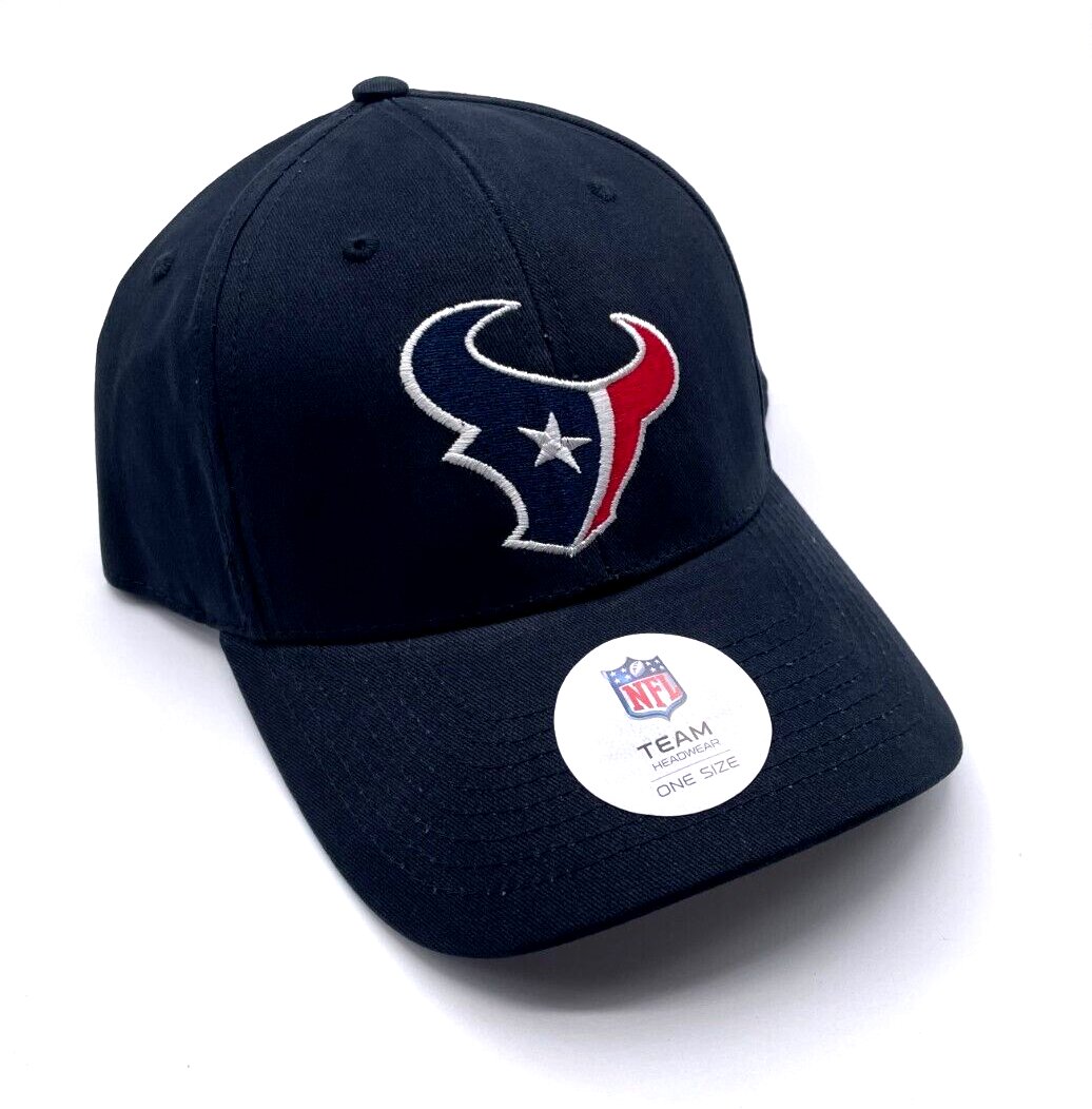 HOUSTON TEXANS NAVY BLUE NFL FOOTBALL AUTHENTIC CLASSIC TEAM LOGO CAP NEW