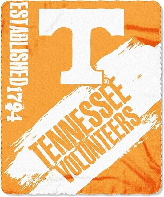 TENNESSEE VOLUNTEERS FLEECE PLUSH BLANKET 50" X 60" SPORTS NCAA FOOTBALL NEW