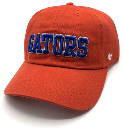 University Florida Classic Clean Up Hat Adjustable Relaxed Fit Embroidered Gators Team Logo Solid Cap