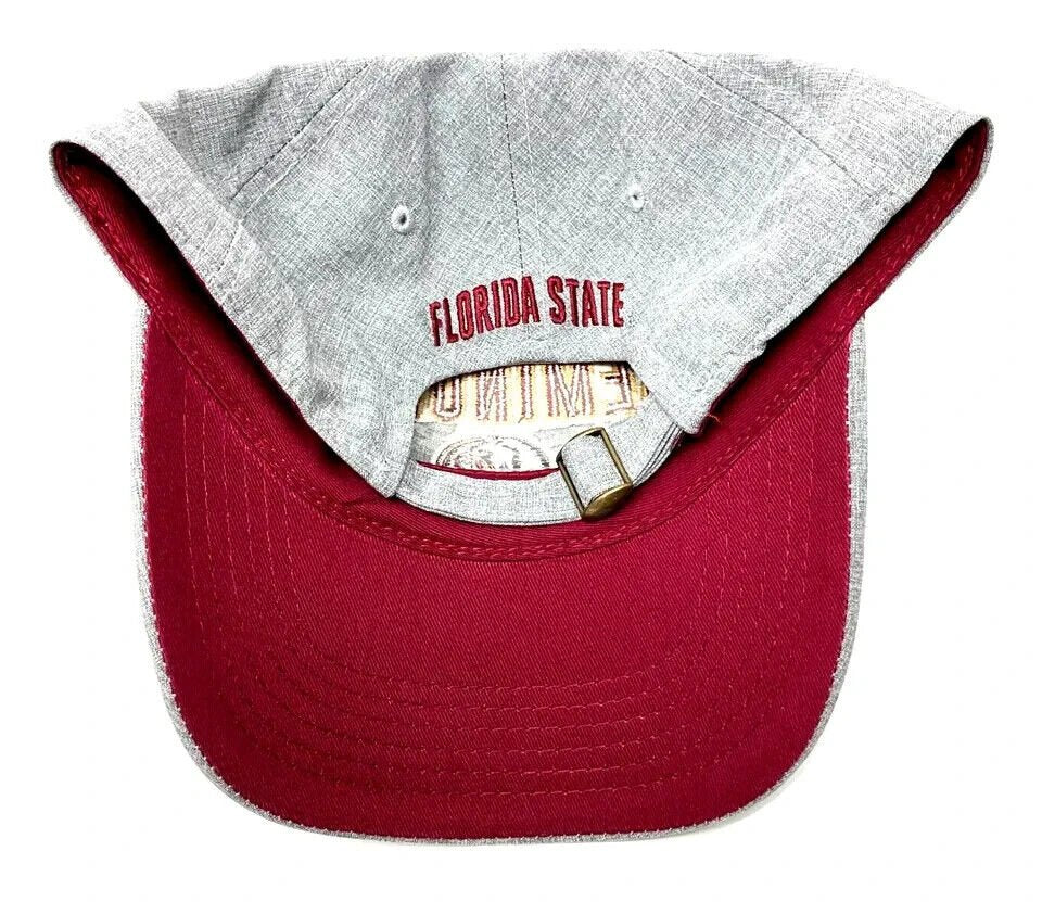 Florida State Seminoles Hat Gray Relaxed Fit NCAA College Football Team University Logo Slouch Dad Cap New