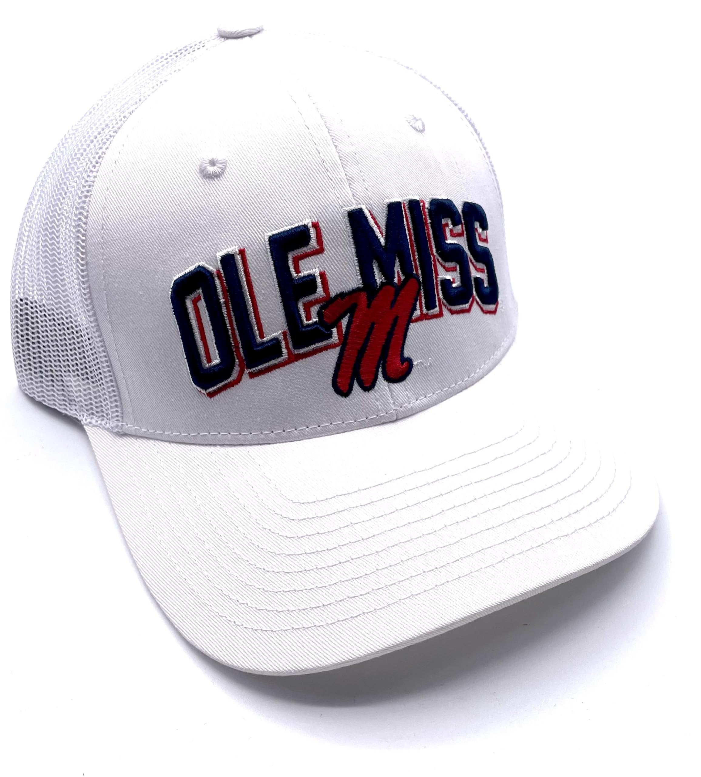 Officially Licensed Mississippi Ole Miss Hat Adjustable Rebels Classic Mesh Trucker Solid Cap