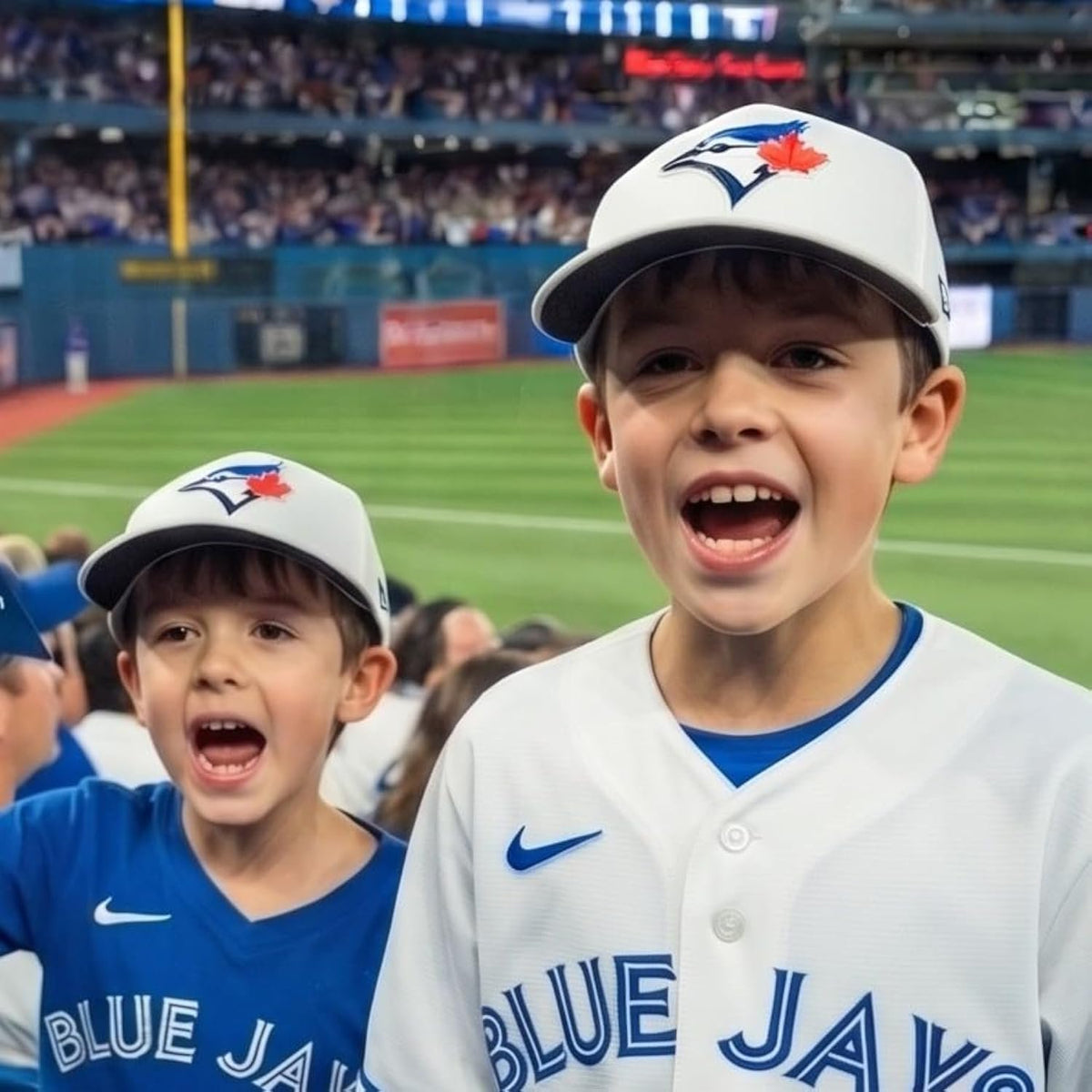 Toronto Blue Jays White MVP Hat Embroidered Baseball Cap for Boys and Girls