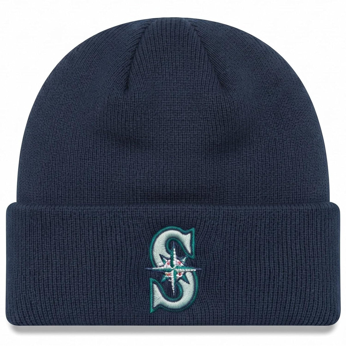 Seattle Mariners Navy Blue Cuff Knit Beanie Iconic 'S' Embroidered Logo