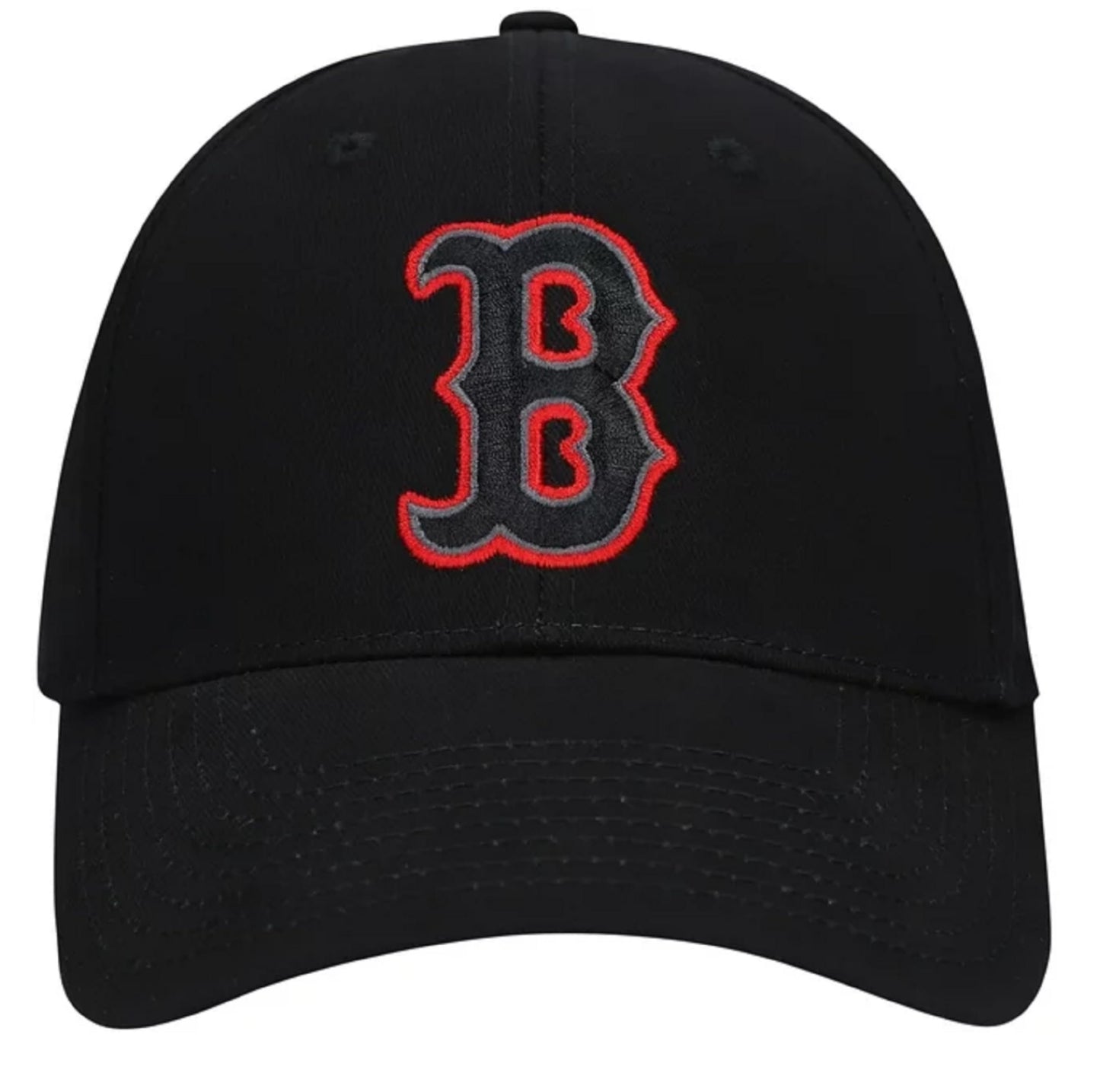 Boston Red Sox Hat Solid Black MVP Structured Style MLB Baseball Team Logo Cap New