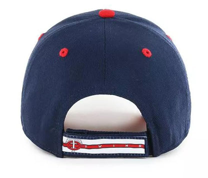 Officially Licensed Minnesota Baseball MVP Hat Classic Twins Team Logo Adjustable Structured Cap (Navy)