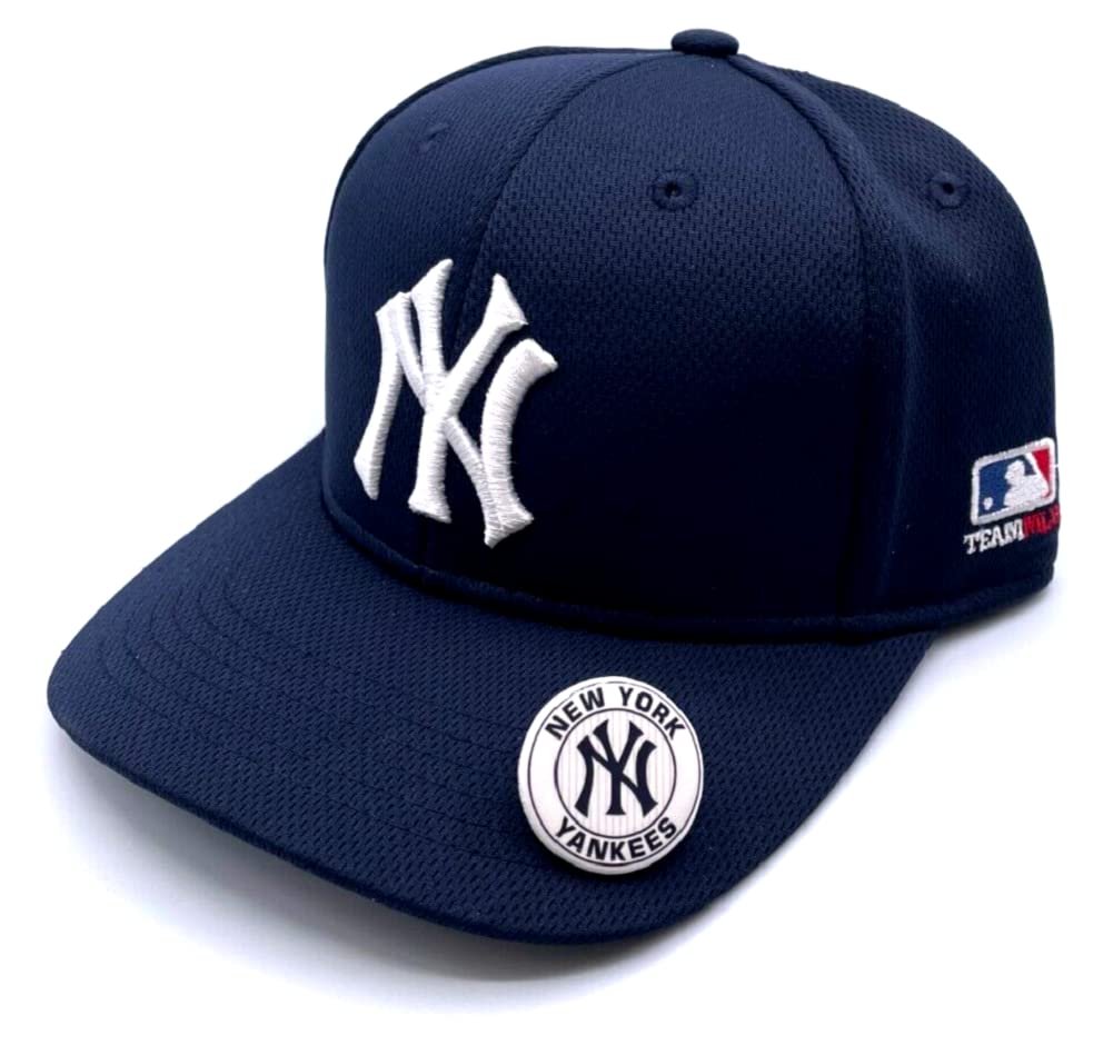 Officially Licensed New York Baseball Team Kids Youth Hat Adjustable Classic Logo Cap (Navy Blue)