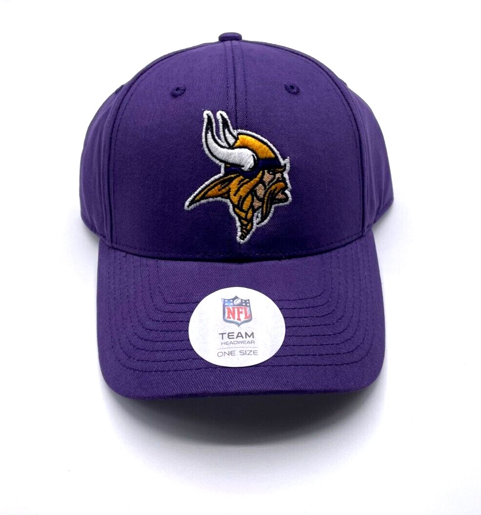 MINNESOTA VIKINGS PURPLE NFL FOOTBALL AUTHENTIC CLASSIC TEAM LOGO CAP NEW