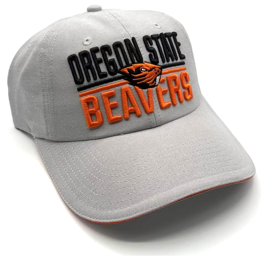 Officially Licensed Oregon State Hat Classic Relaxed Fit Adjustable Embroidered Team Logo Gray Cap Multicolor