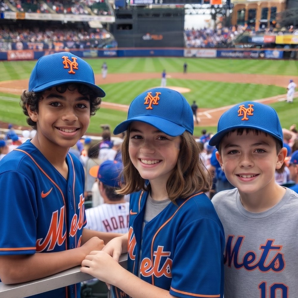 Officially Licensed New York Mets Youth Blue MVP Hat Adjustable Embroidered Sports Cap for Boys and Girls
