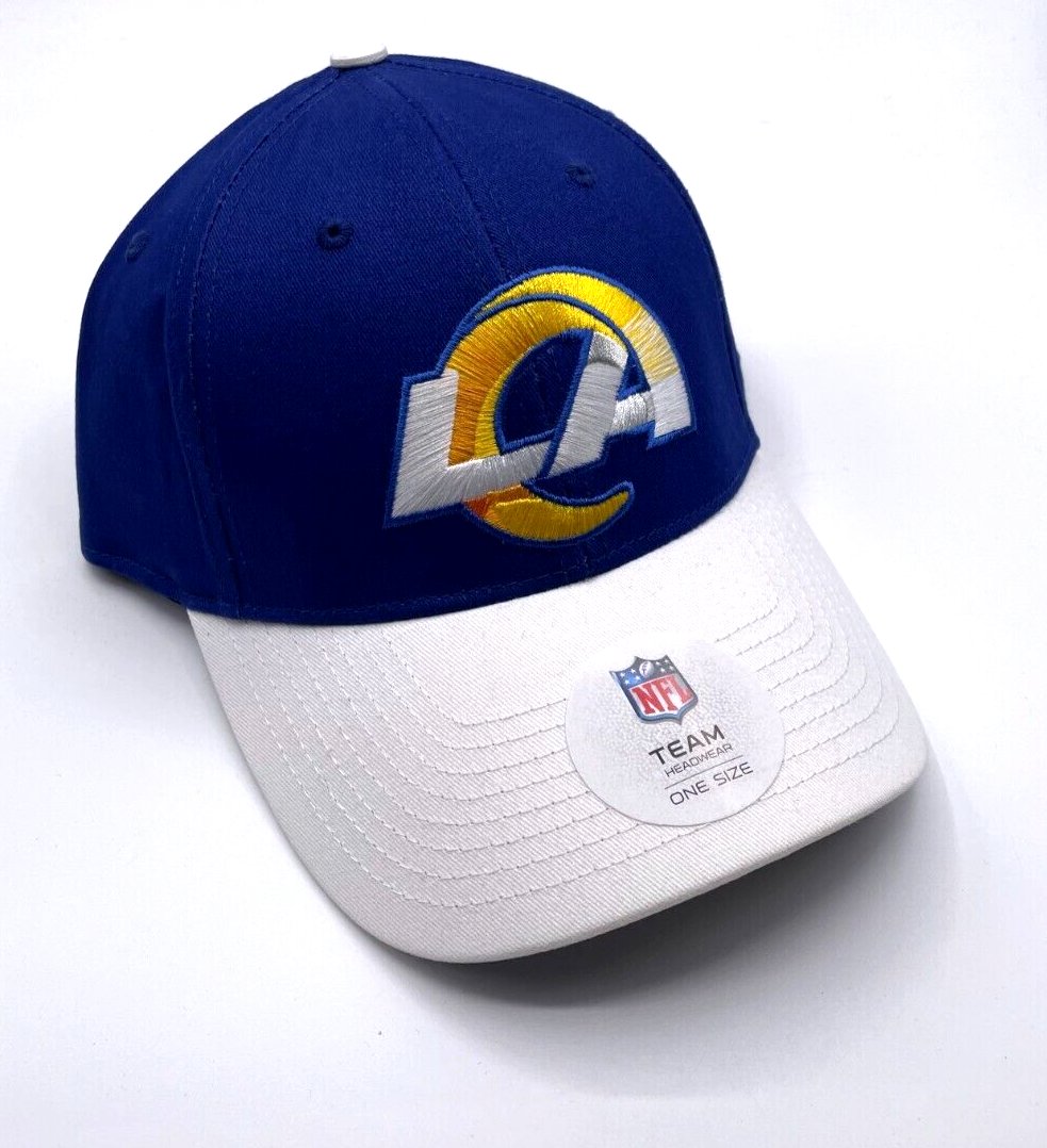 LOS ANGELES RAMS TWO-TONE ADJUSTABLE HAT MVP AUTHENTIC NFL FOOTBALL TEAM CAP NEW