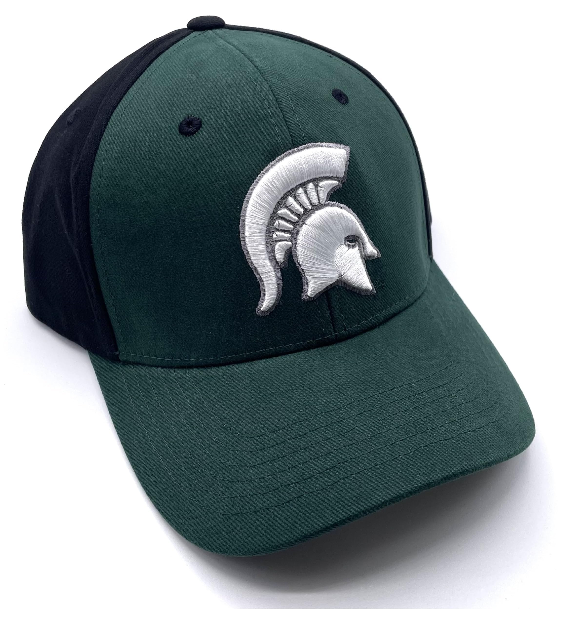 Officially Licensed Michigan State Two-Tone MVP Hat Adjustable Spartans Classic Team Logo Embroidered Cap