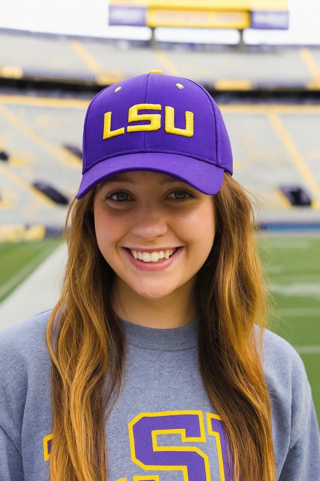 LSU University MVP Hat Classic Tigers Adjustable Team Logo Embroidered Cap (Black)