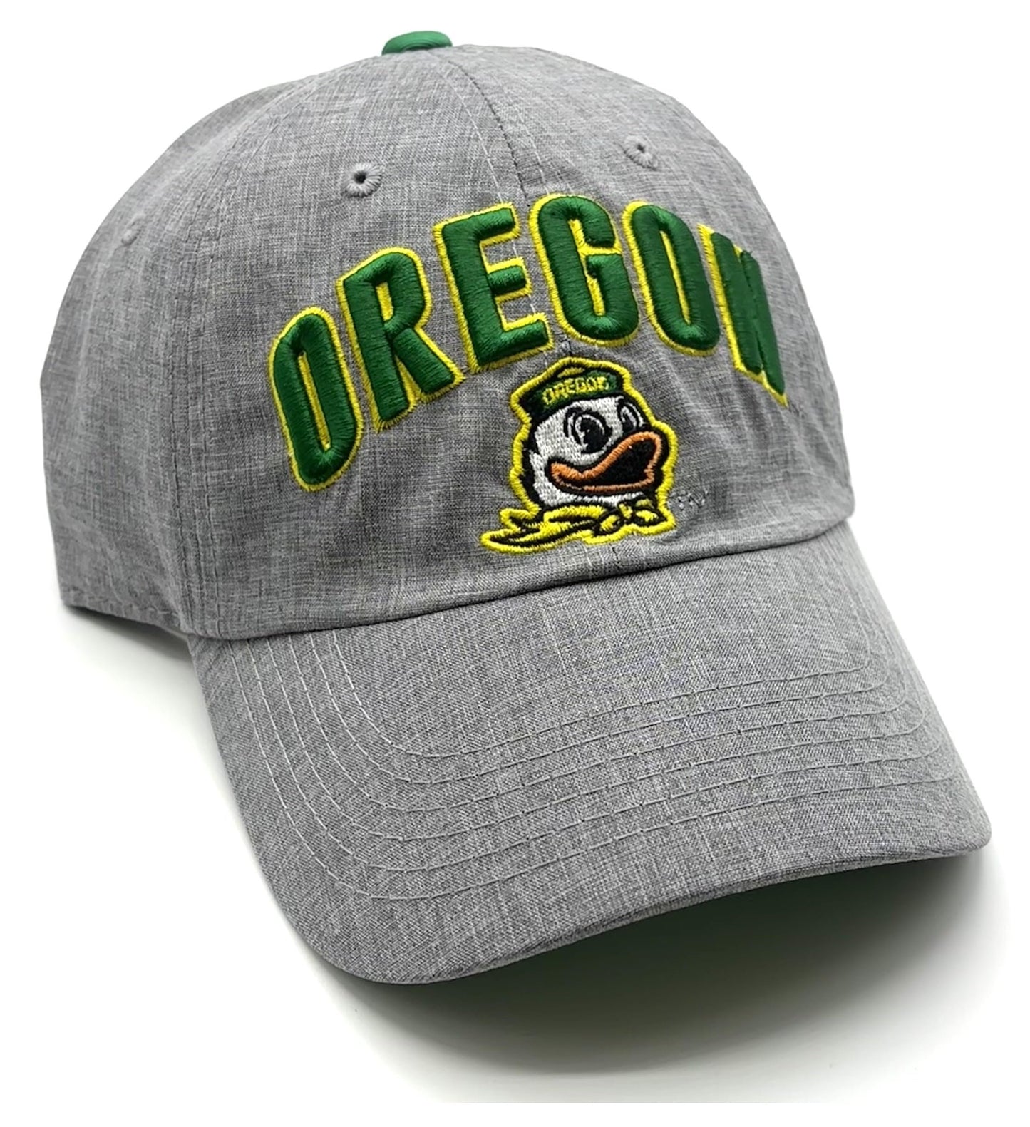 Officially Licensed Oregon University Hat Gray Classic Relaxed Fit Adjustable Embroidered Team Logo Slouch Cap Multicolor