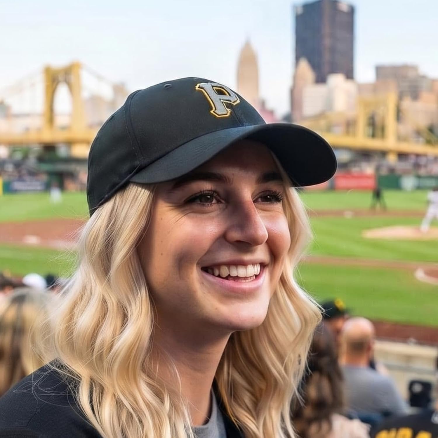 Officially Licensed Pittsburgh Baseball Classic Edition Hat Adjustable Embroidered Team Logo Structured MVP Black Cap