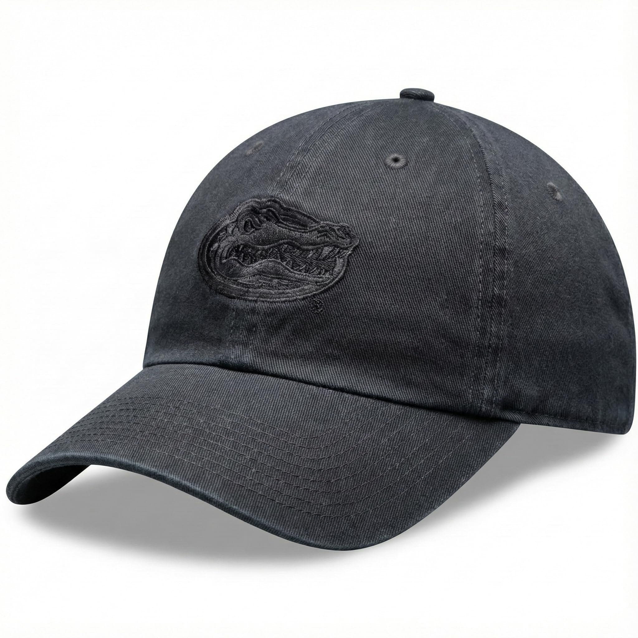 Officially Licensed University of Florida Gators Black Clean Up Hat Classic Relaxed Fit Adjustable Embroidered Primary Team Logo Baseball Sports Ball Cap