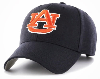 Auburn Tigers Hat Navy Blue MVP Structured NCAA College University Football Team Logo Cap New